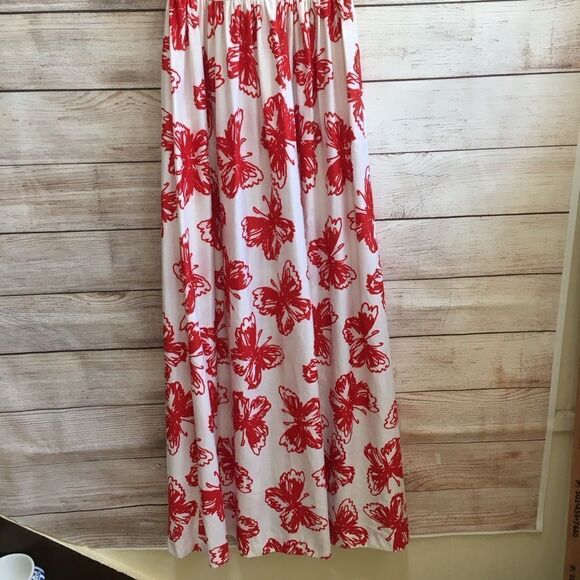 VINTAGE MARY MARTIN FLORIDA MAXI‎ DRESS IN BUTTERFLY PRINT - Picture 5 of 8